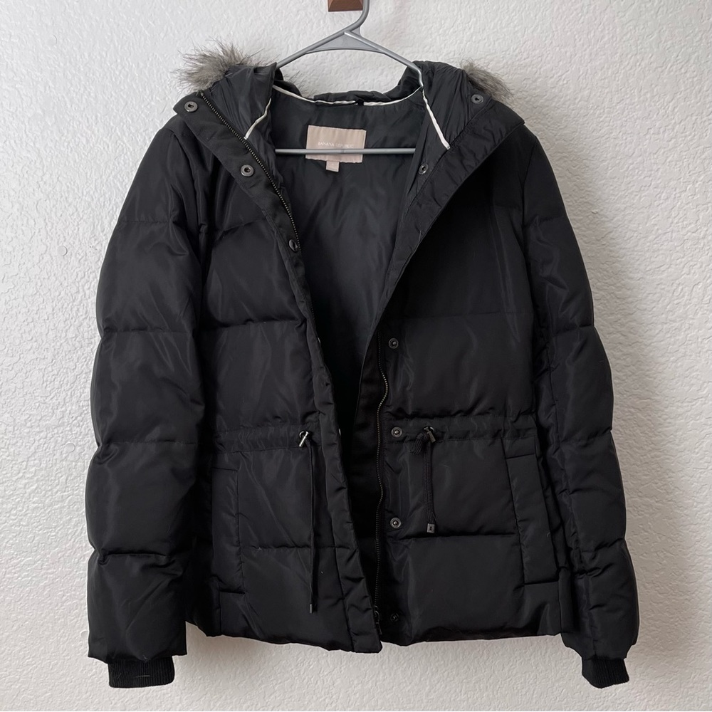 Banana Republic Puffer Jacket with Faux Fur Hoodie